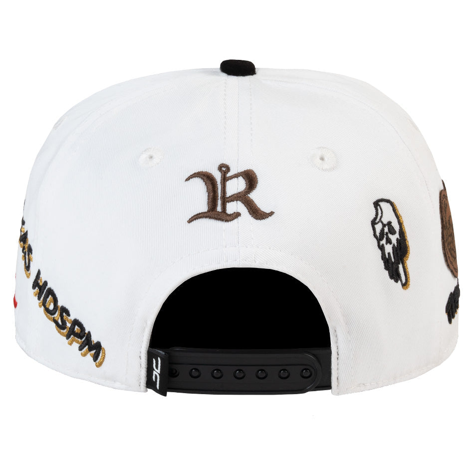 GORRA JC HATS X LUIS R CONRIQUEZ X CANELO ALVAREZ "MARTES 13" WHITE BLACK