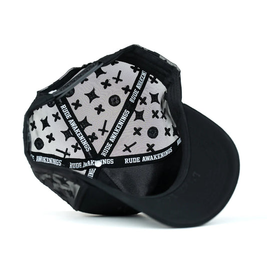 GORRA RUDE AWAKENINGS LA LA LA TRIPE BLACK